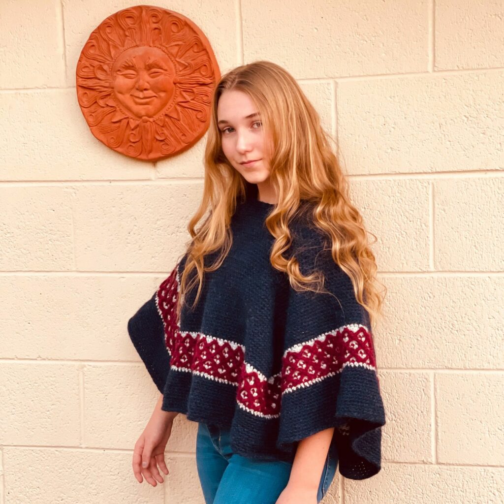 Palomino Diamond Crochet Poncho Pattern by Itchin' for some Stitchin'