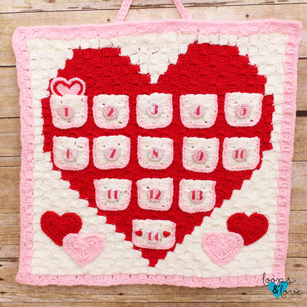 Crochet Valentine's Day Countdown Calendar By Loops and Love Crochet