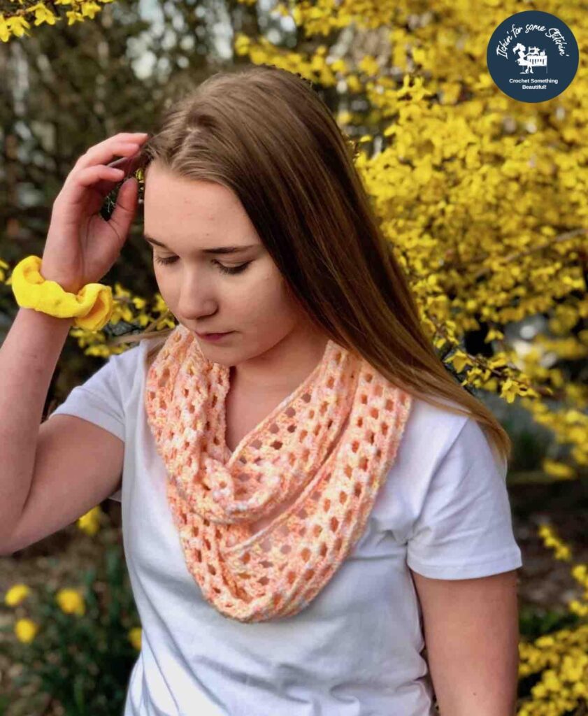 Crochet Granny Stitch Infinity Scarf by Itchin' for some Stitchin'