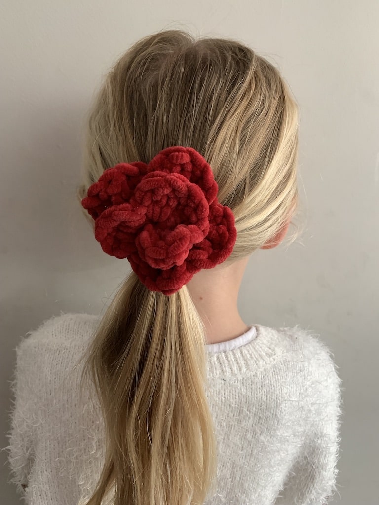Rose Hair Bobble by Off the Hook for You