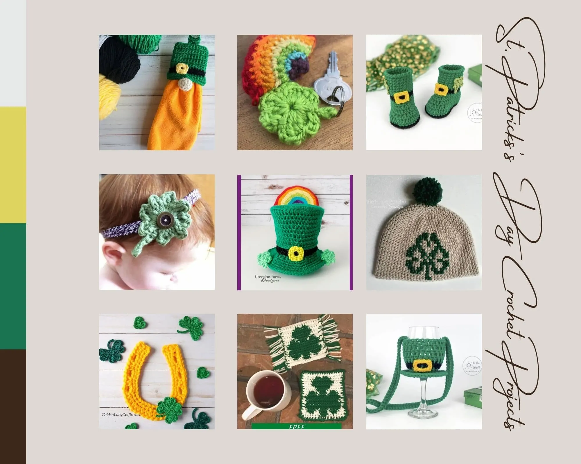 14 Free St. Patrick&rsquo;s Day Crochet Patterns (Shamrocks, Hats & Decorations)