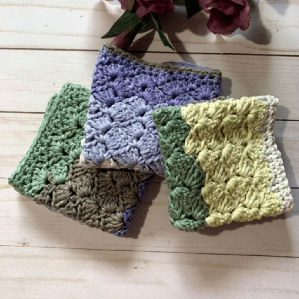 Waterlily Crochet Dishcloth by Simply Melanie Jane