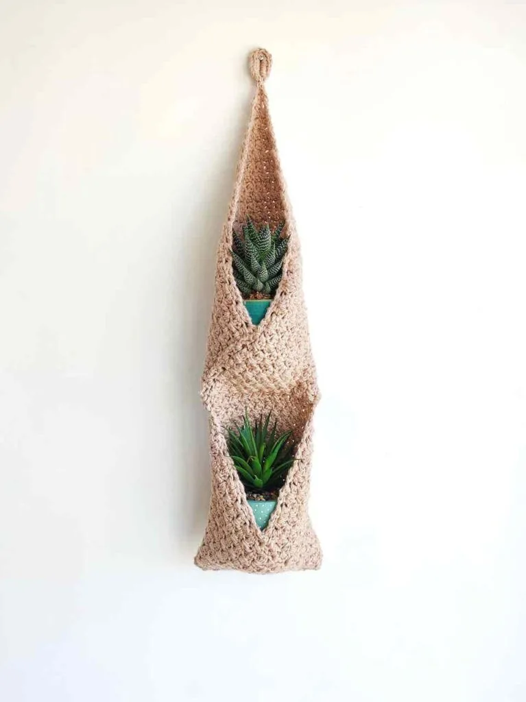 Suzette Double Hanging Crochet Basket by Made by Gootie