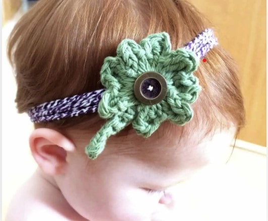 Four Leaf Clover Crochet Headband By Christaco Design
