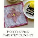 Tapestry Crochet Four Petal Flower Square 10-inch Square Pattern