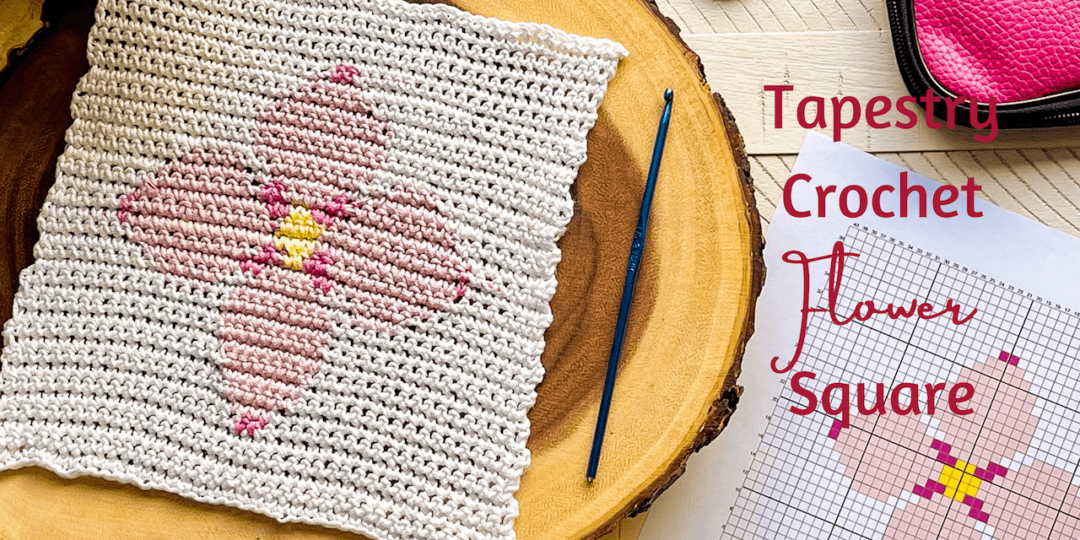 Free Crochet Pattern Pretty N' Pink Tapestry Crochet Flower Square