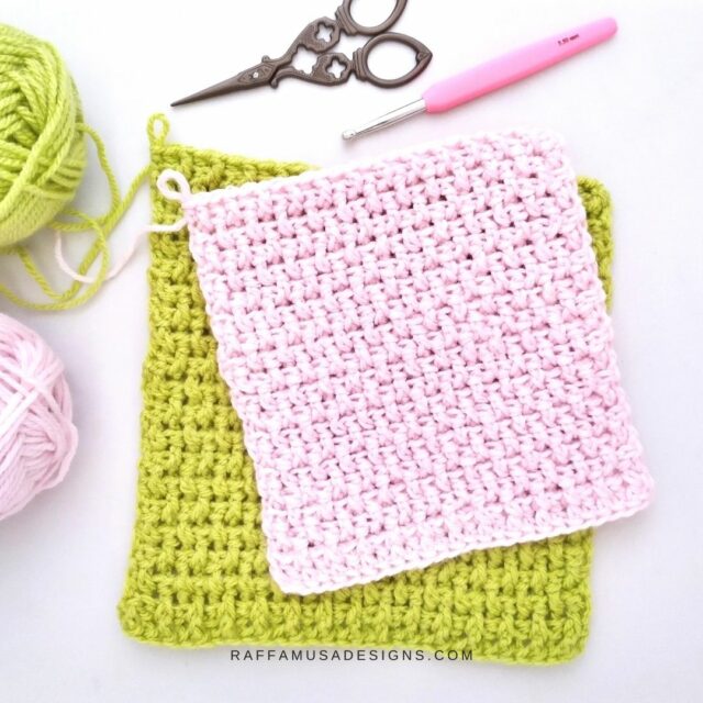 Mini Basketweave Stitch, Raffamusa Designs 