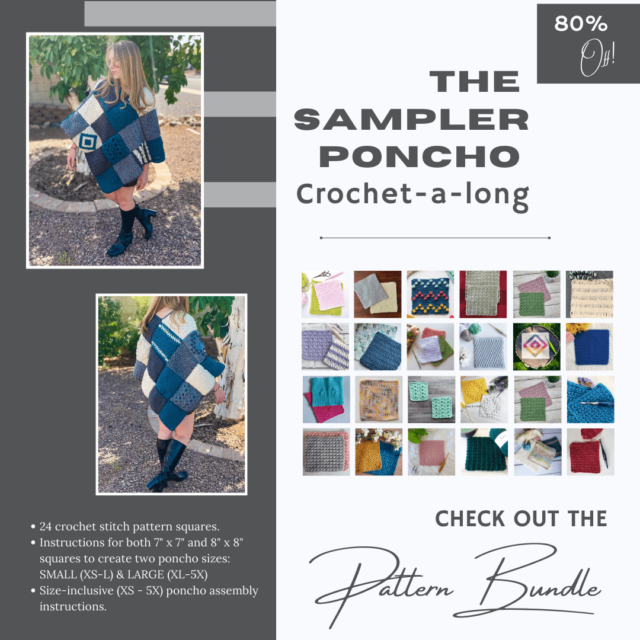 Crochet Sampler Poncho Pattern Bundle