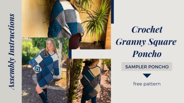 Crochet Granny Square Poncho by Itchin' for some Stitchin'