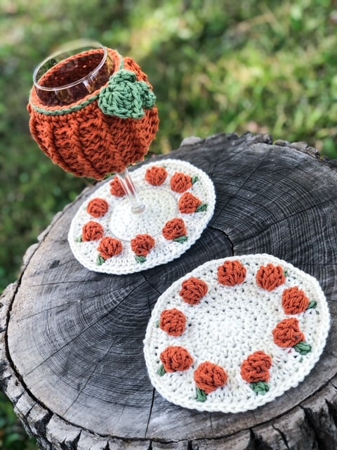 Pumpkin Coasters by Spotted Horse Design Co