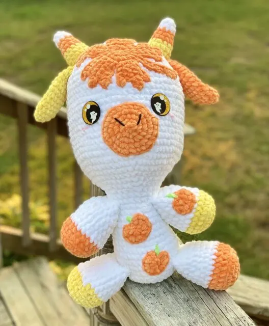 Crochet Candy Corn Cow Amigurumi by Krafty Kitty Crochet