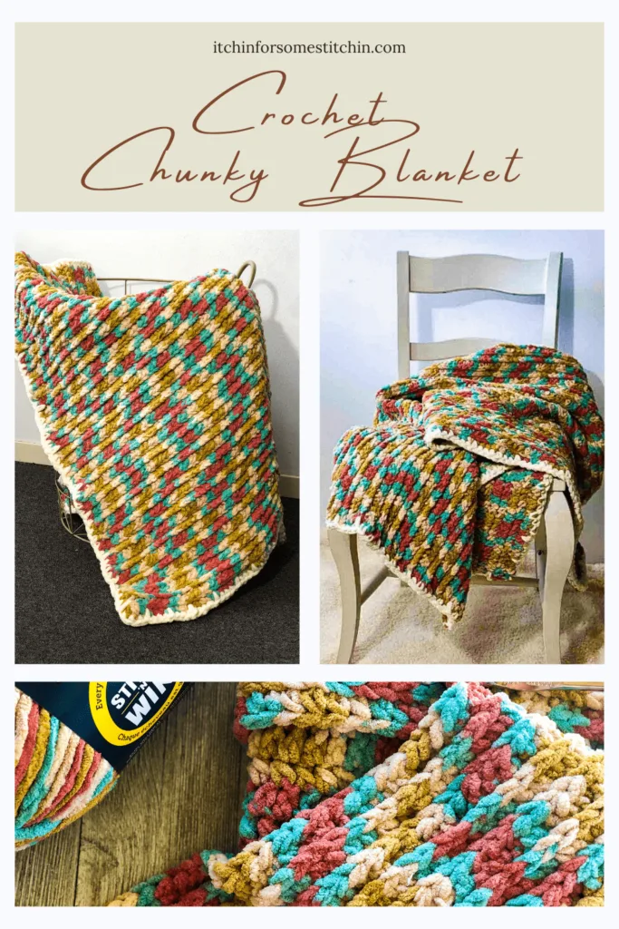 Easy Chunky Crochet Blanket Pin 2