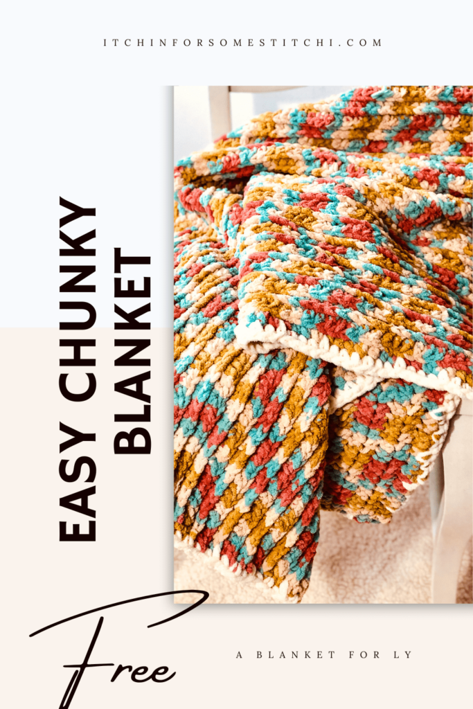Easy Chunky Crochet Blanket Pin 3