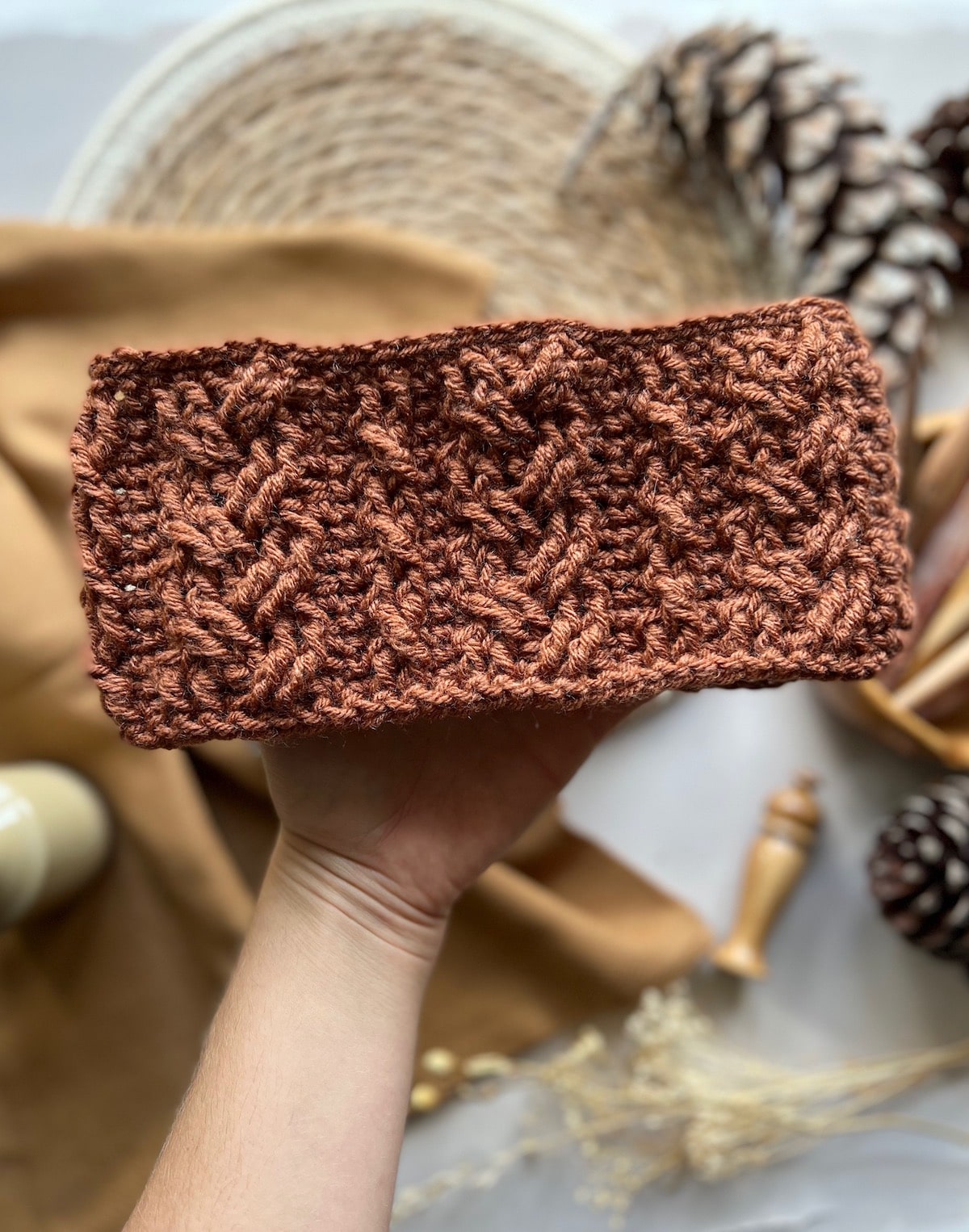 Henrietta Cable Crochet Headband by HanJan Crochet