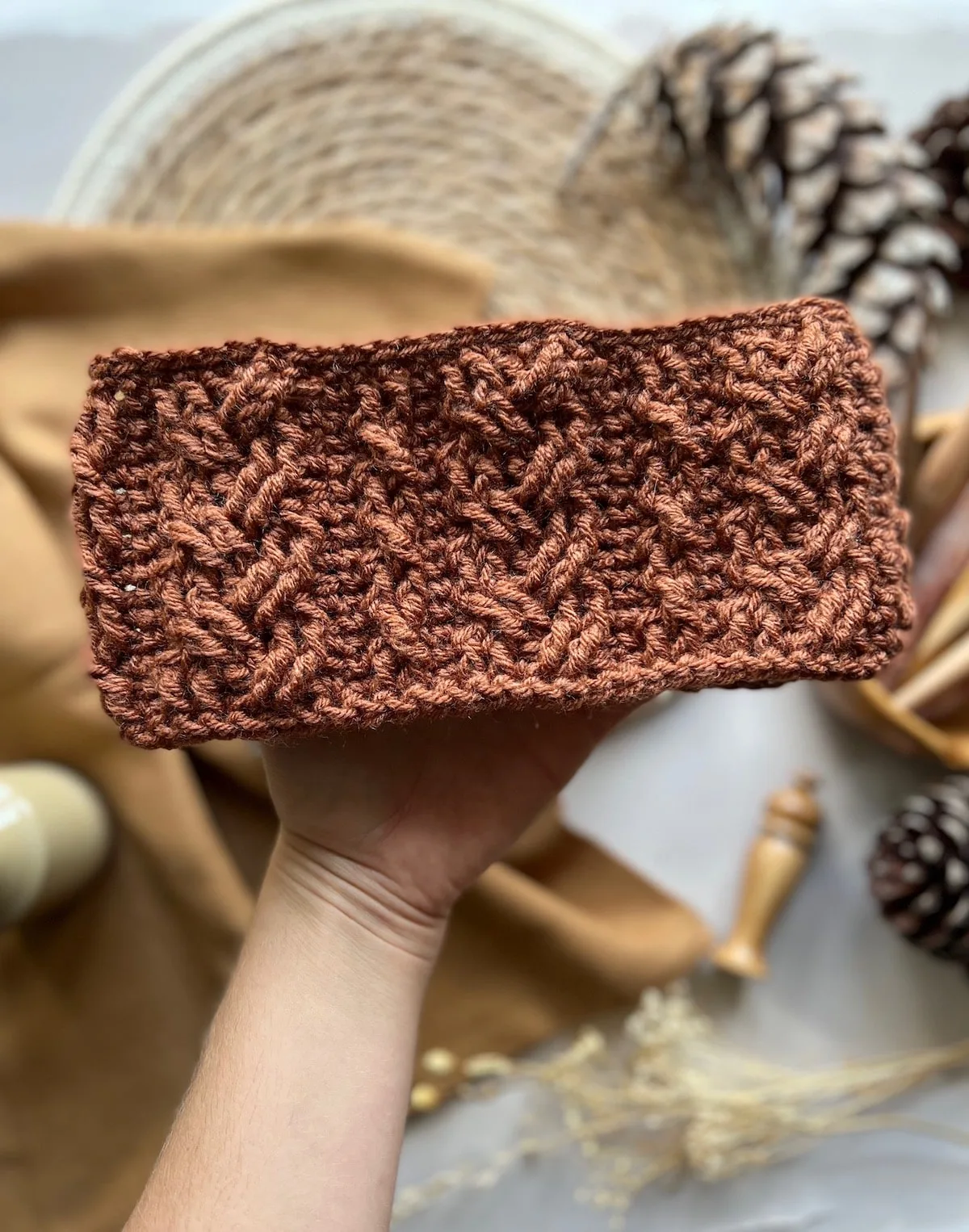 Henrietta Cable Crochet Headband by HanJan Crochet