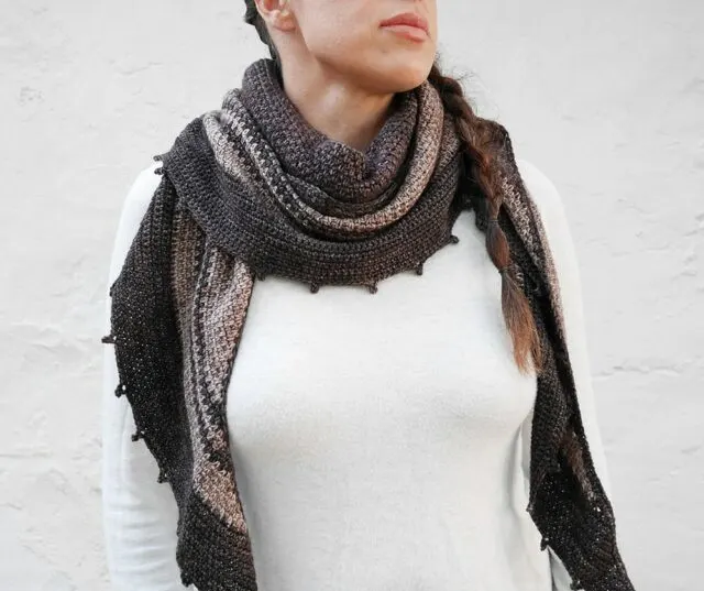 Dark Matter Crochet Shawl by Malloo Kintwear