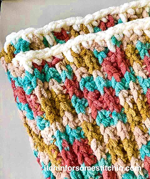 Easy Crochet Blanket Spike Stitch Edging