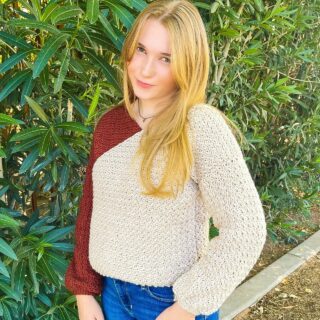 Veruca crochet color block sweater pattern