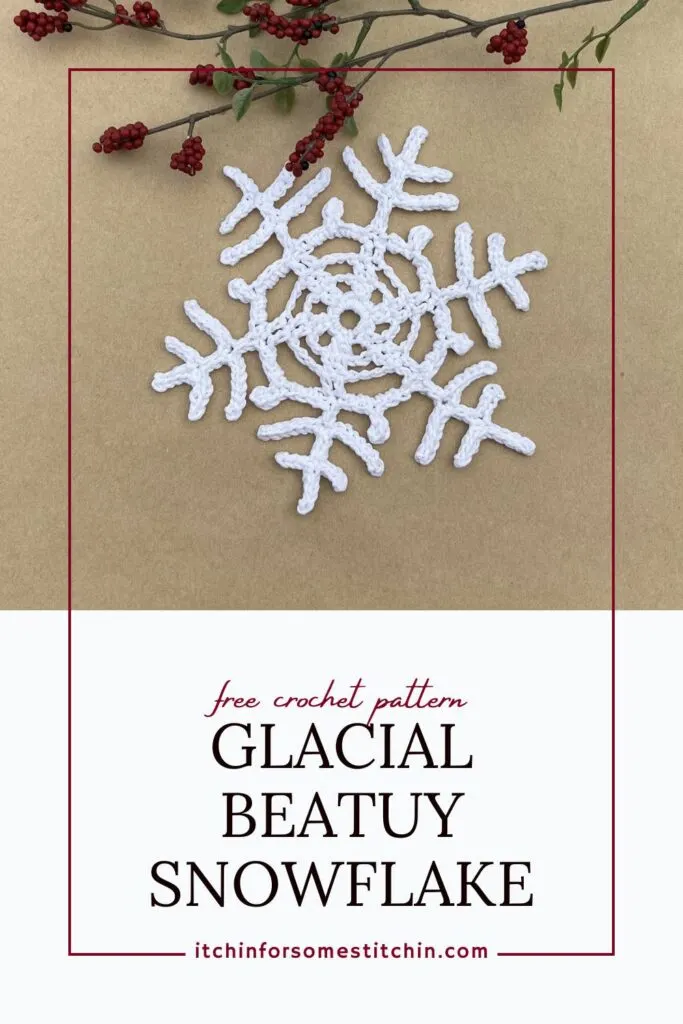 Click here to share the Glacial Beauty crochet snowflake on Pinterest