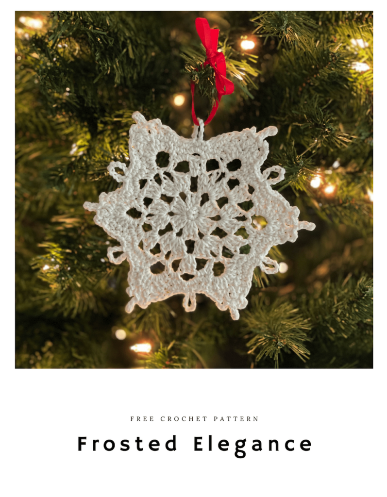 Crochet Snowflake 4 - Frosted Elegance