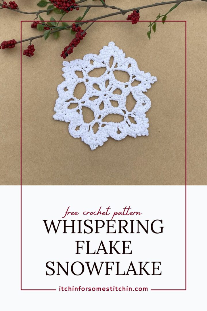 Snowflake Lace Pattern Whispering Flake: A Delicate Lace Crochet Snowflake Design