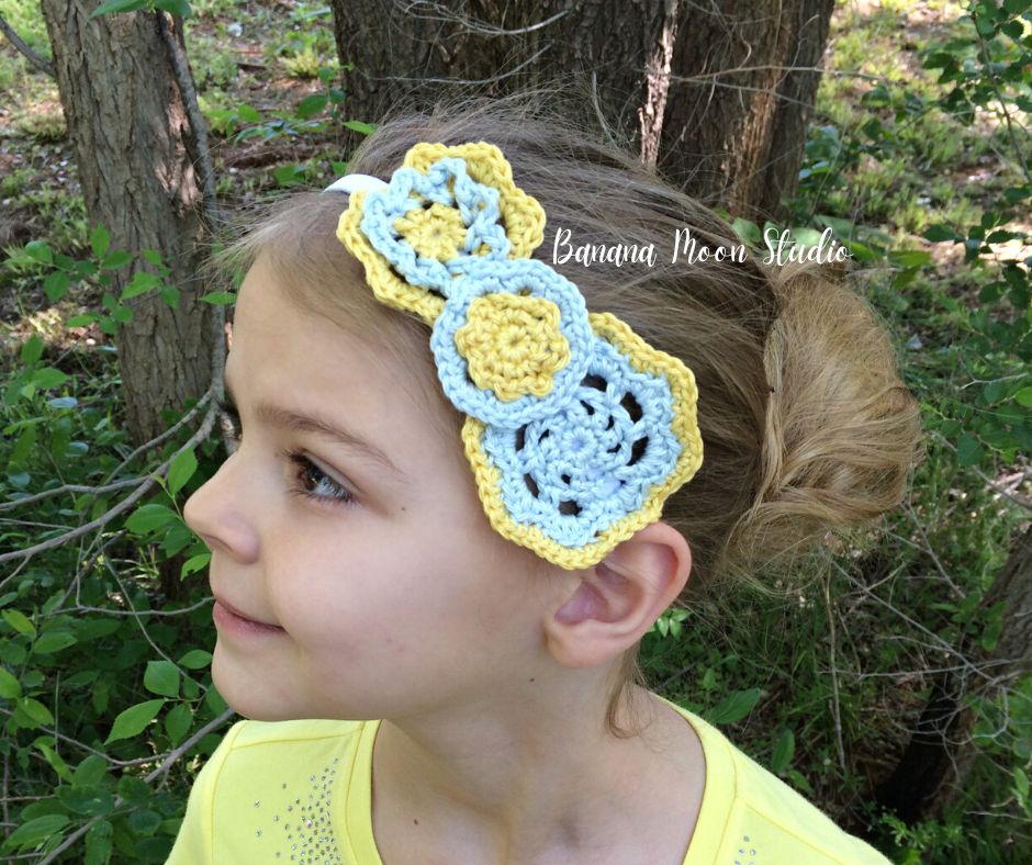 Bloom Crochet Headband by Banana Moon Studio