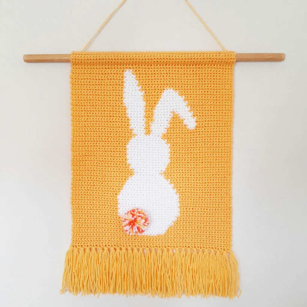 Bunny Crochet Wall Hanging by Ned & Mimi