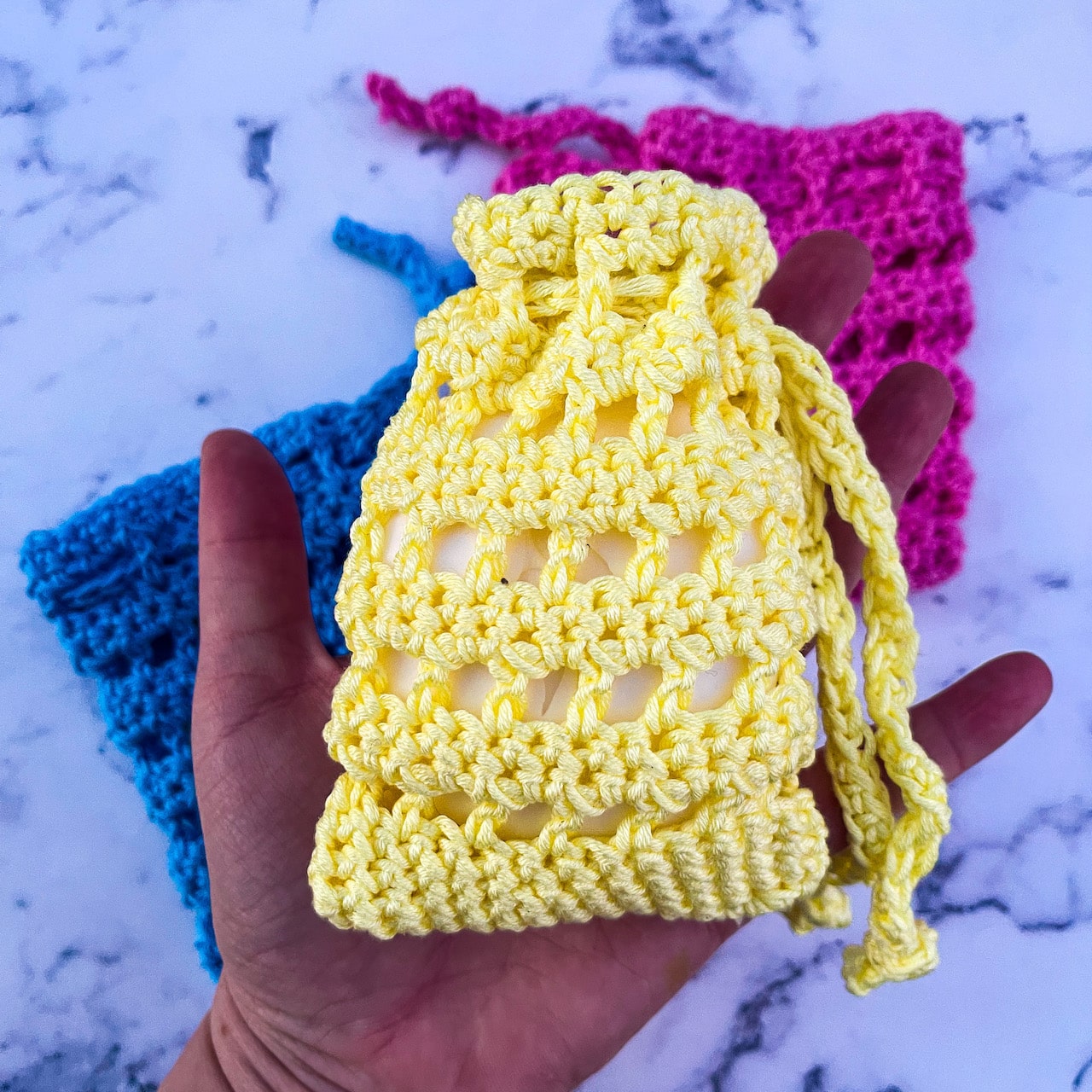 Free Bobble Stitch Crochet Soap Saver Pouch – Savlabot