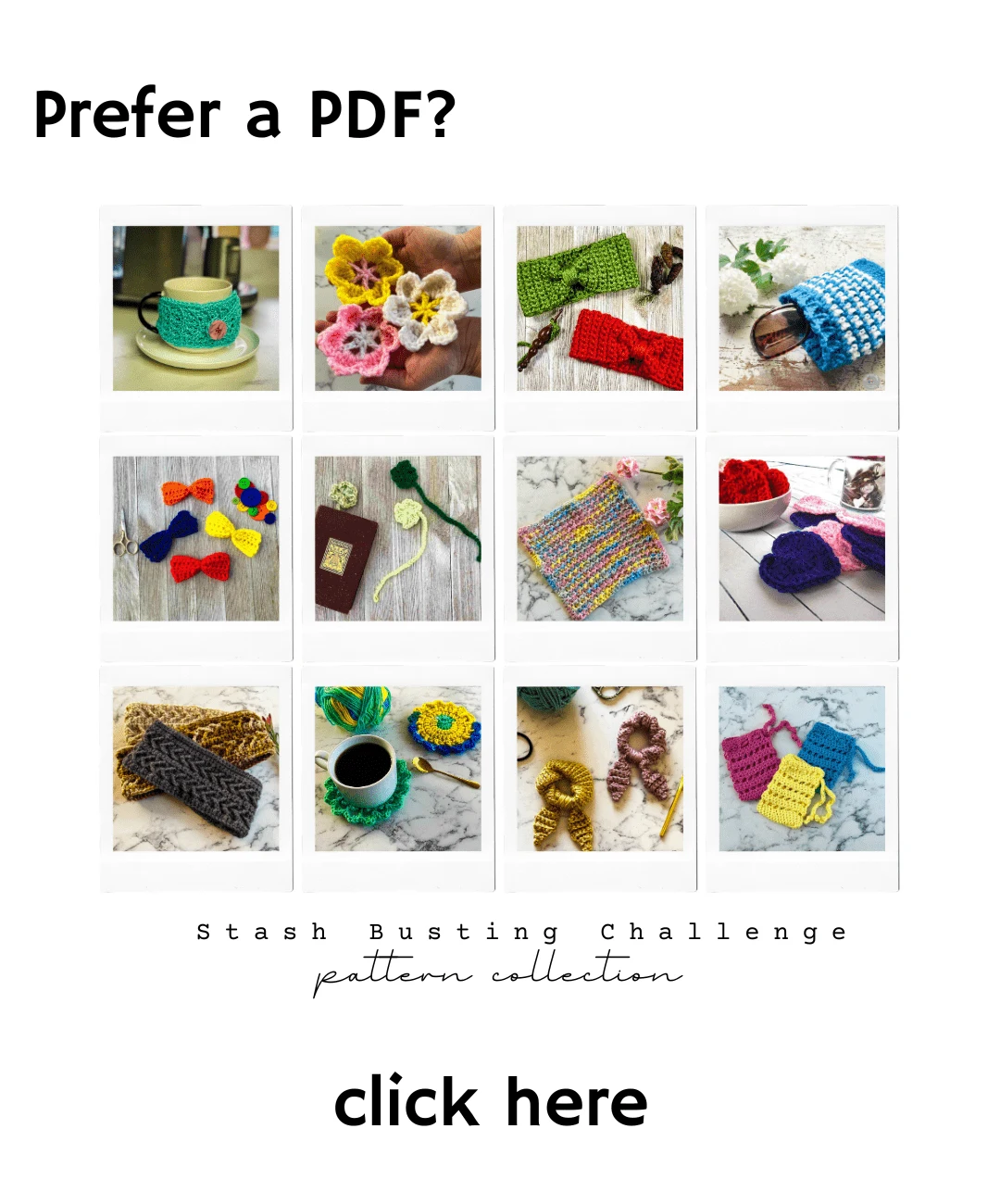 Stash Busting Challenge Pattern Bundle Collage