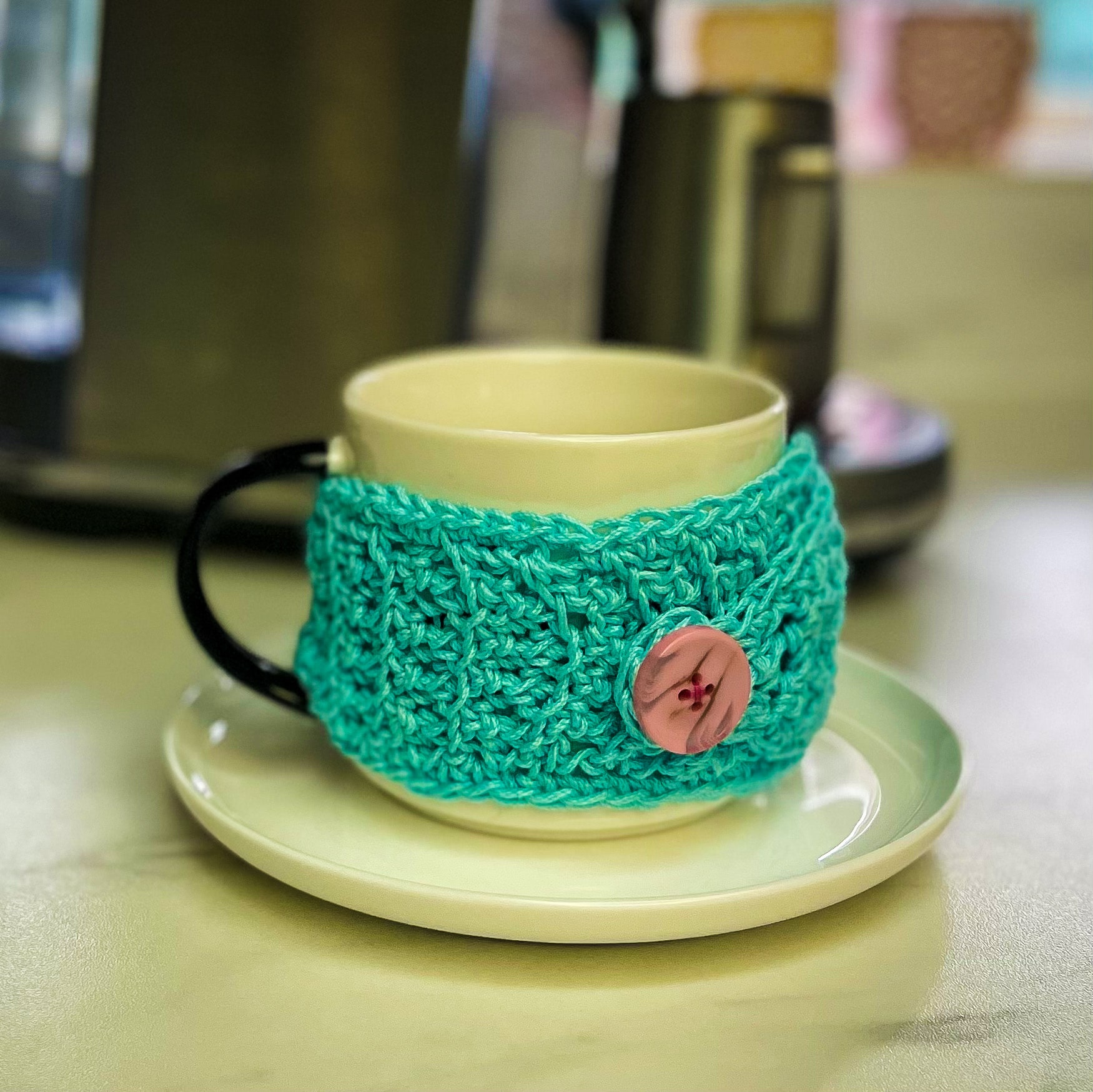 CUSTOM COLOR Chunky Knit Coffee Sleeve/hot Drink Cozy/customizable
