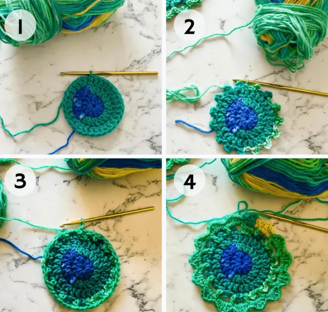 Early Morning Crochet Coaster Pattern