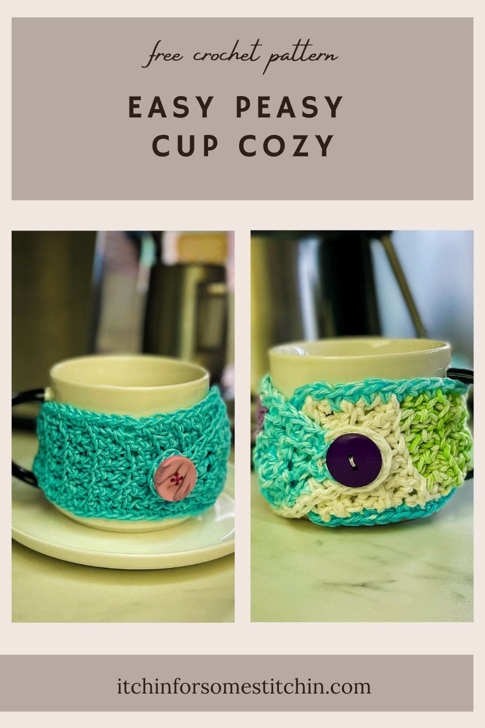 Easy Peasy Crochet Cup Cozy
