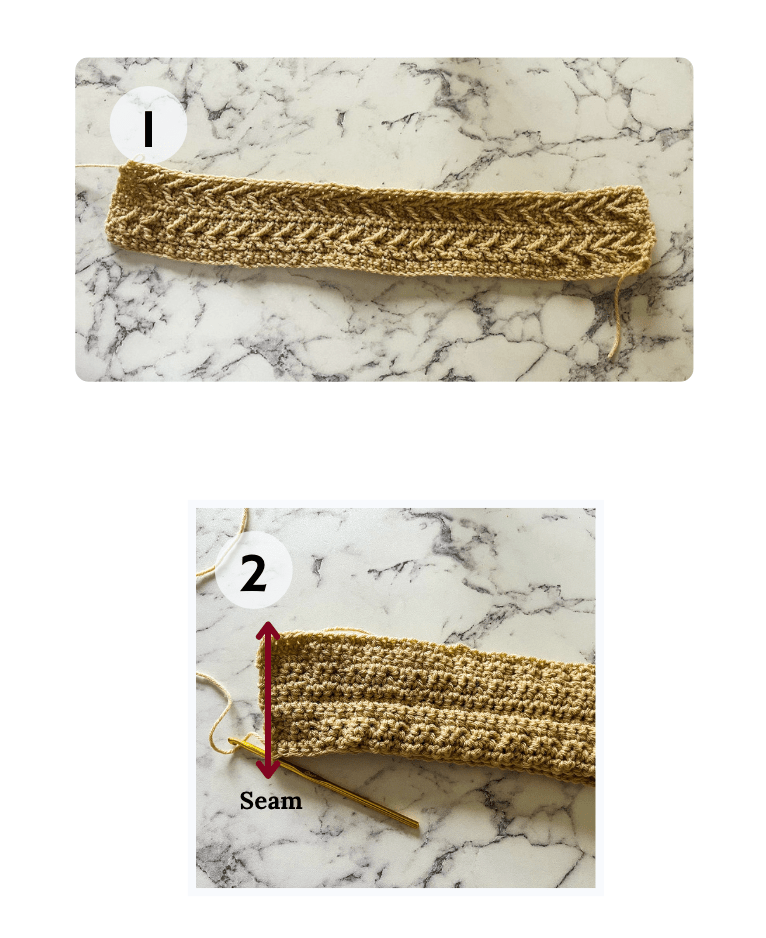 Leanna Crochet Headband Construction