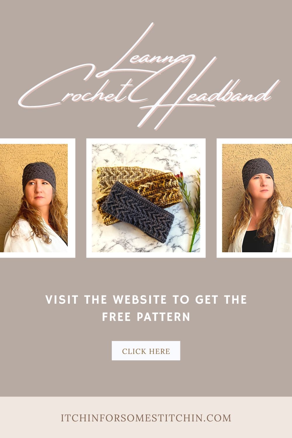 Leanna Crochet Headband Pin 1