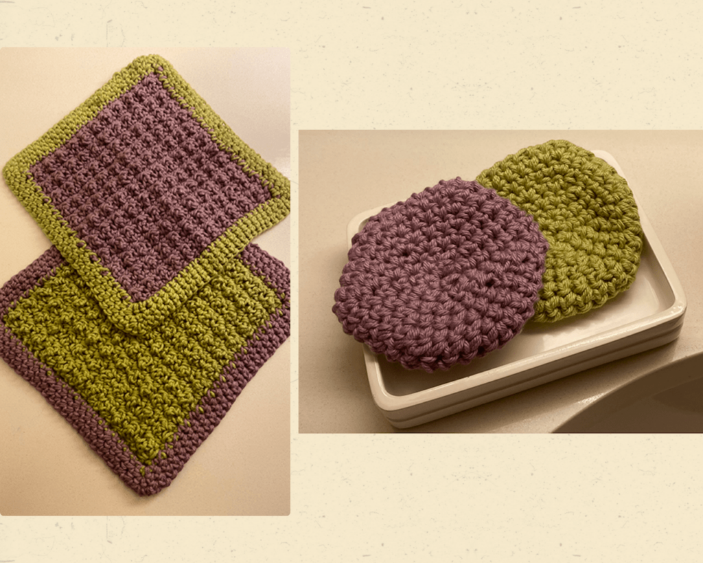 Crochet Washcloth and Crochet Face Scrubbies - Try it Like it Create it