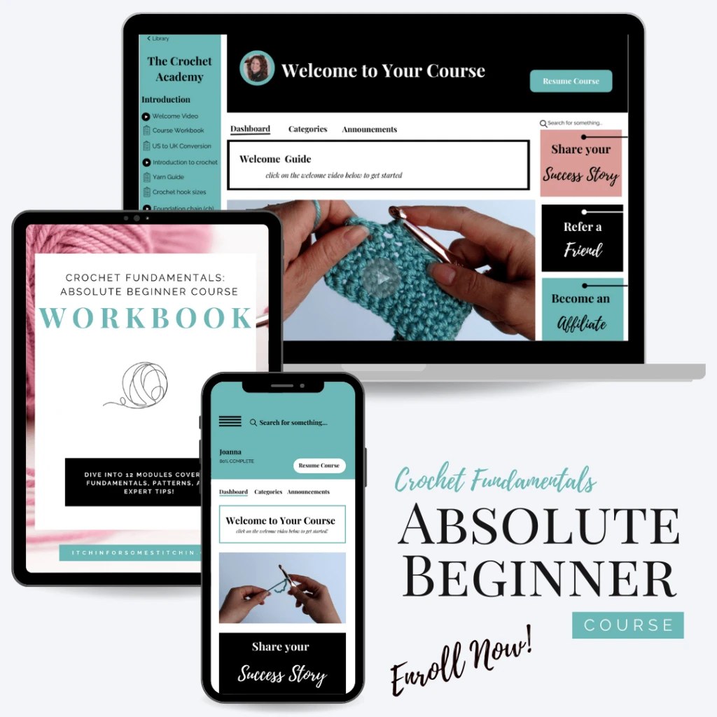 Crochet Fundamentals Absolute Beginner Course feature image