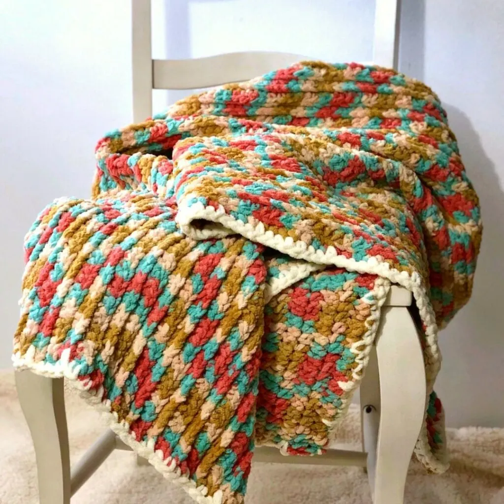 Easy Chunky Crochet Blanket Pattern