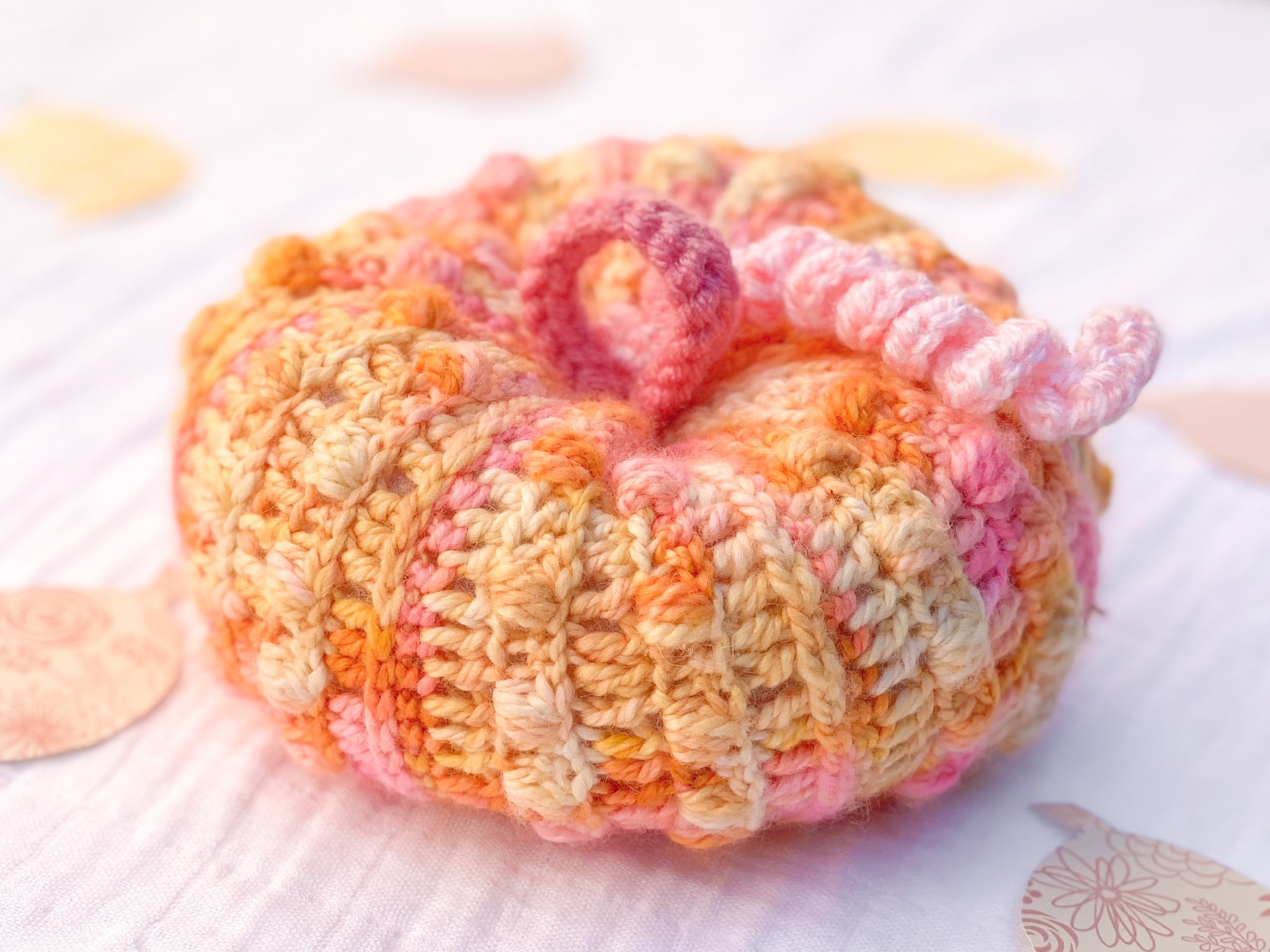 Textured Crochet Pumpkin by Curious Papaya