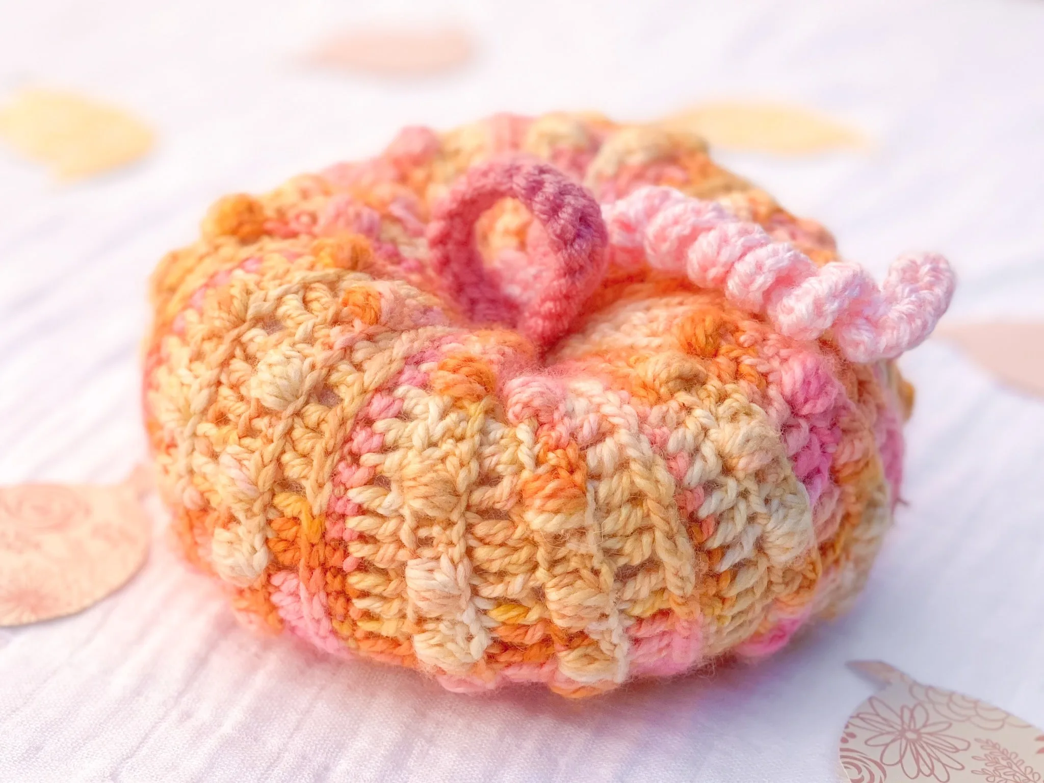 Textured Crochet Pumpkin by Curious Papaya