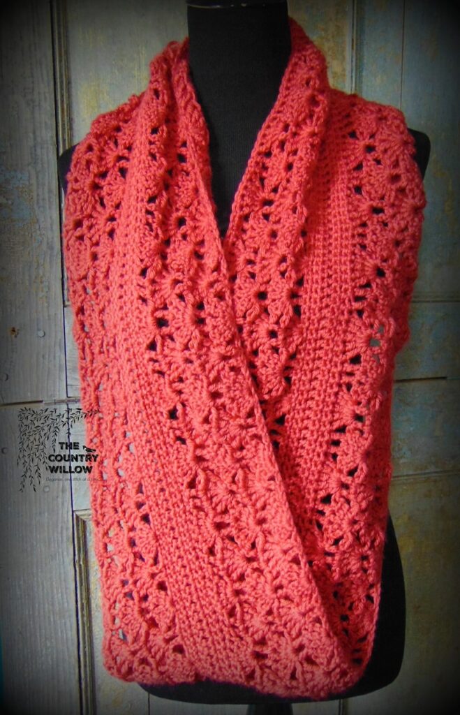 Rouge Crochet Infinity Scarf by Country Willow Designs