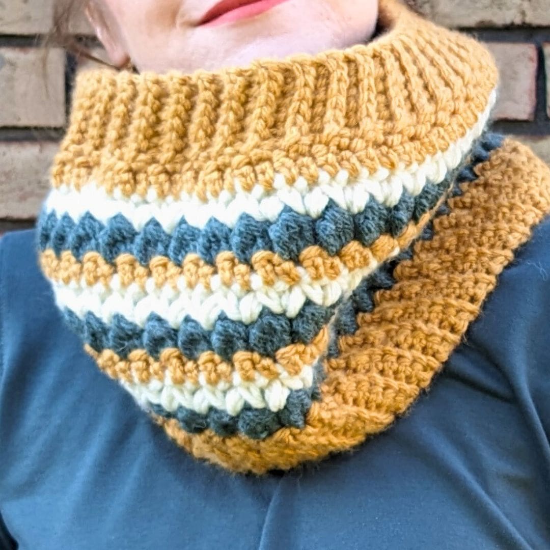 The Blustery Crochet Cowl by The Motherlode Crafts