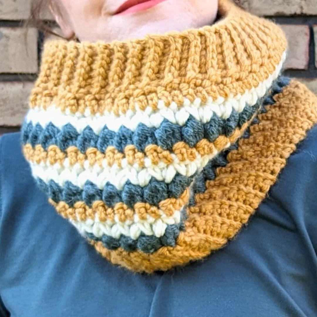 The Blustery Crochet Cowl by The Motherlode Crafts