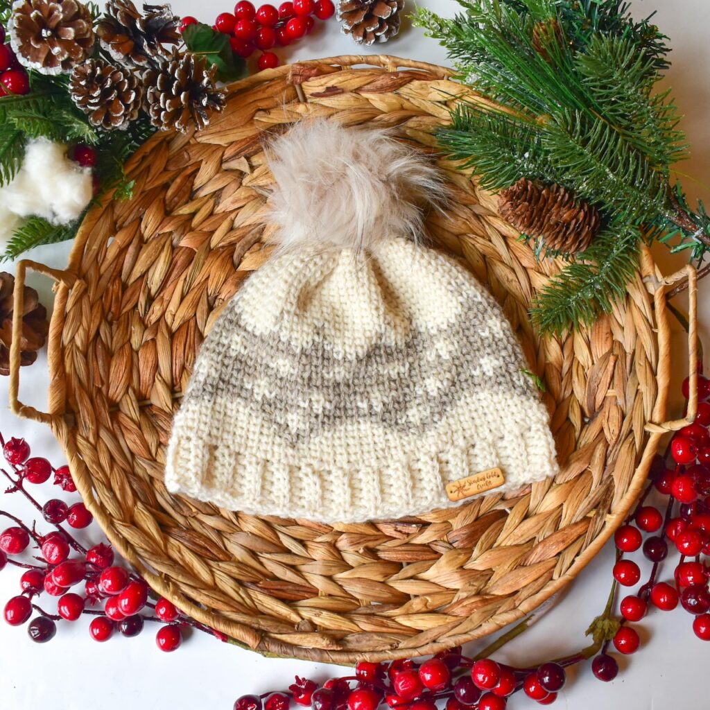 Snow Bunny Crochet Beanie by Stardust Gold Crochet