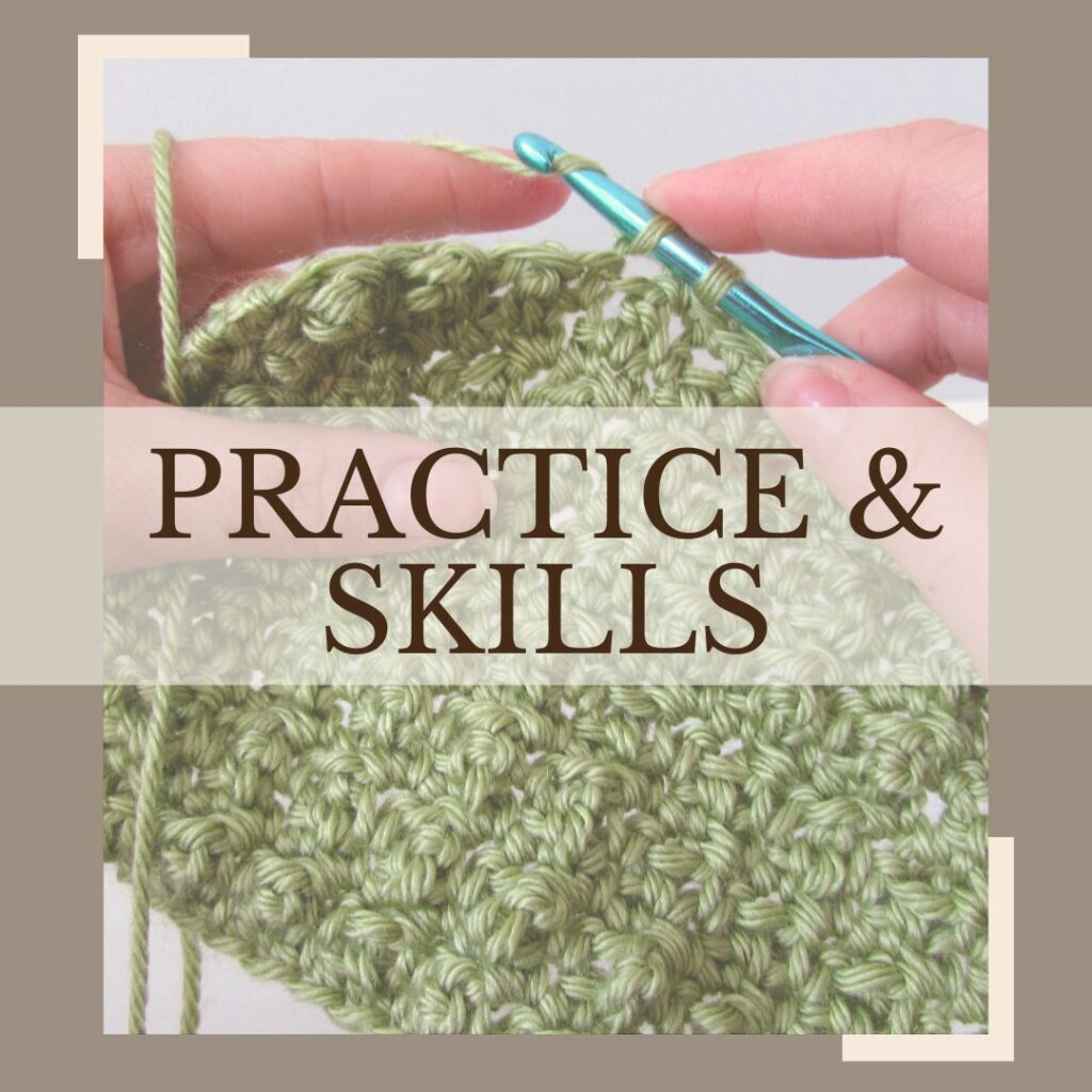 Crochet practice exercises and skill tutorials