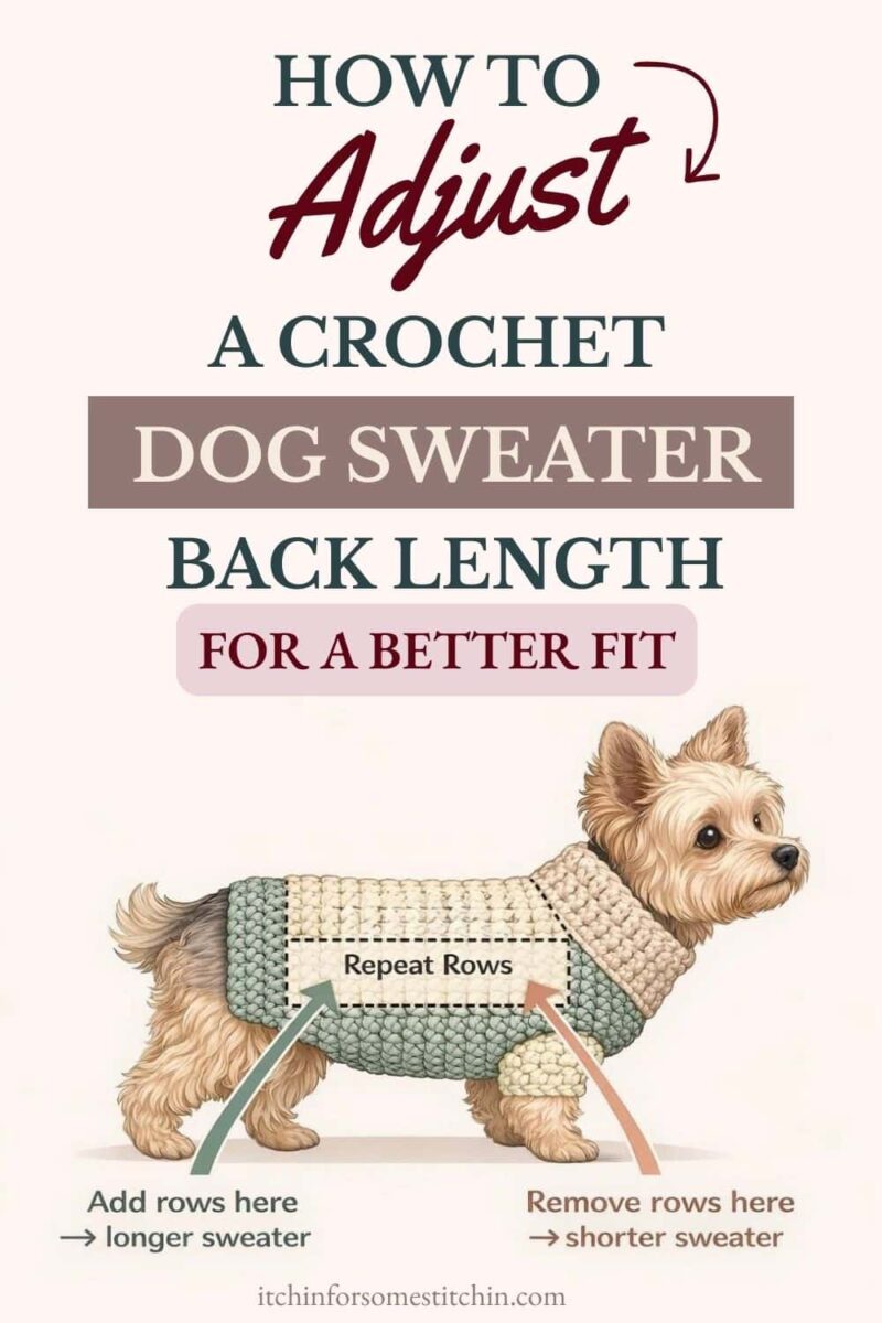 How to Adjust the Back Length of a Crochet Dog Sweater