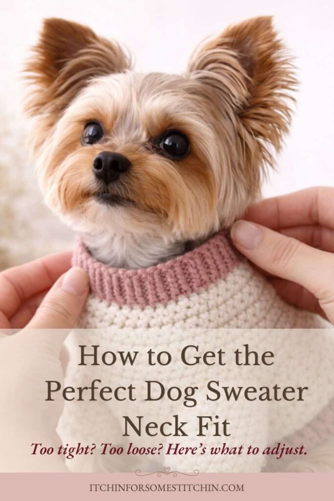 Learn how to adjust crochet dog sweater neck openings for top-down, bottom-up, and two-piece designs so your sweater fits comfortably every time.
